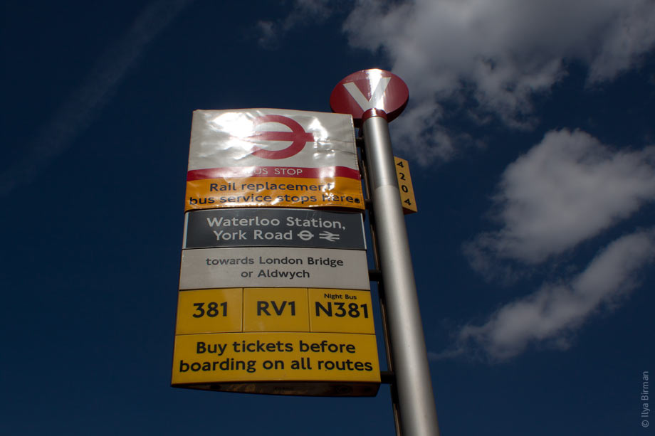 Rail replacement bus service stops here