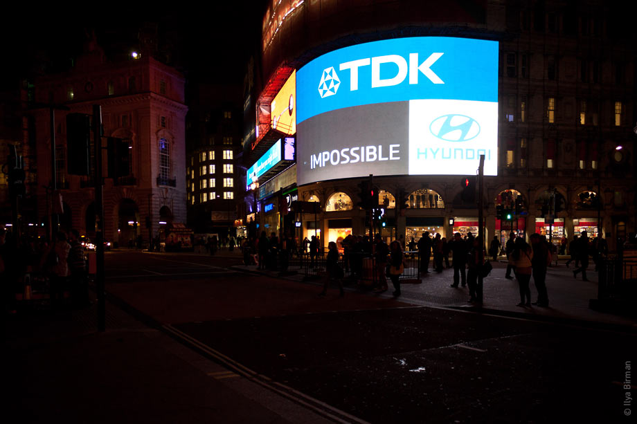 Piccadilly Circus in London