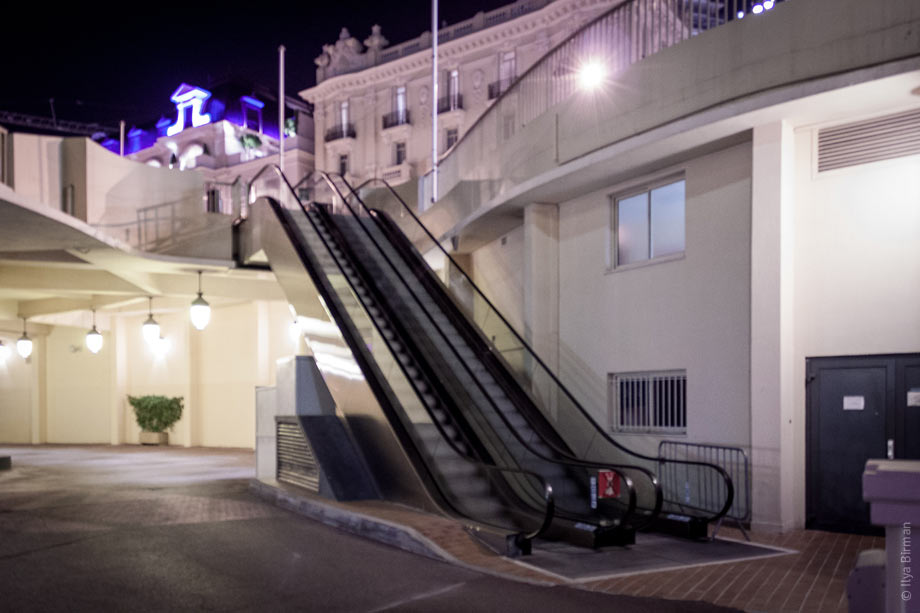 An escalator in Monte Carlo