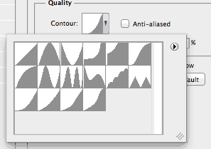 Shadow contours in Photoshop