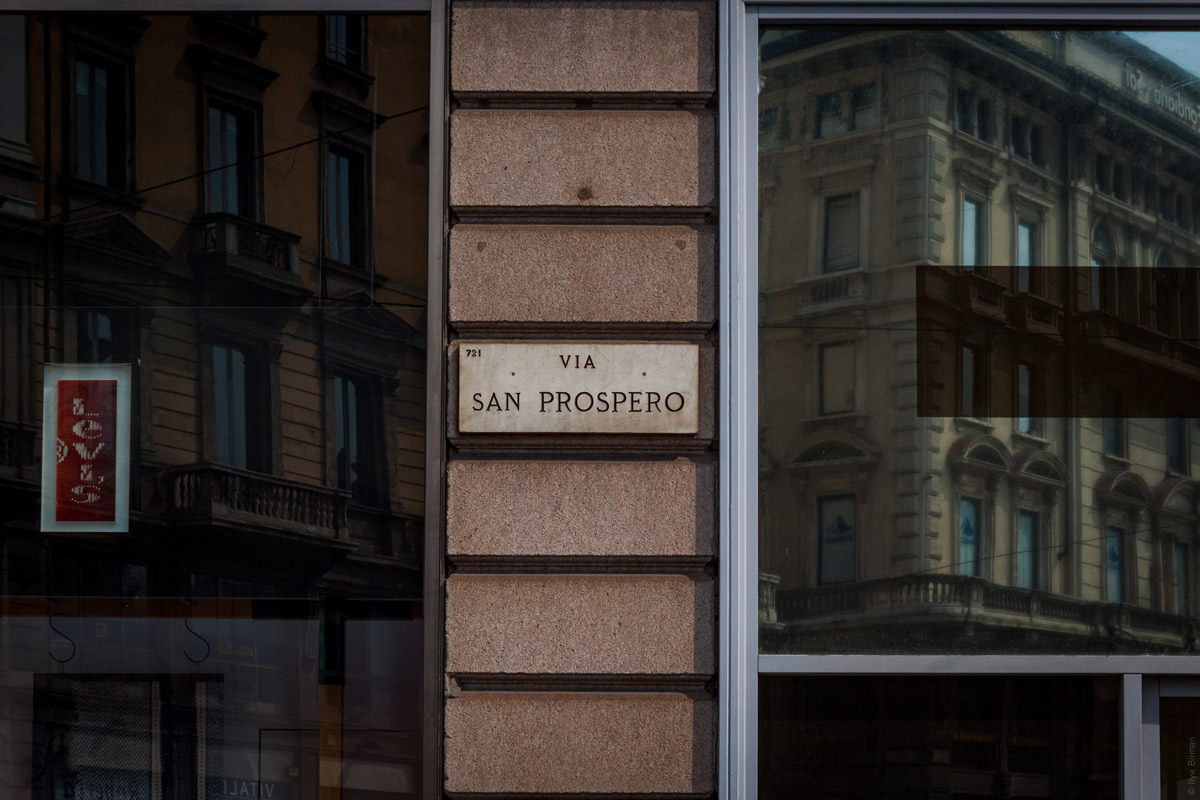 Street name plate in Milan