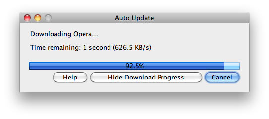 Opera updates itself