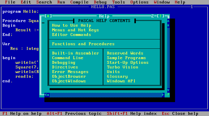 Turbo pascal. Турбо Паскаль 7.1. Turbo Pascal для оконного интерфейса. Приложения на Turbo Pascal. Интерфейс турбо Паскаль.