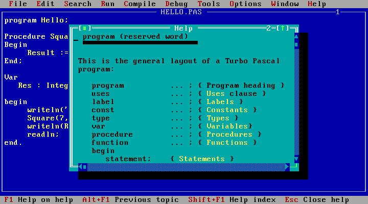 reference books for borland turbo pascal 7.0