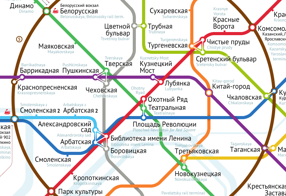 Moscow Metro map by Ilya Birman