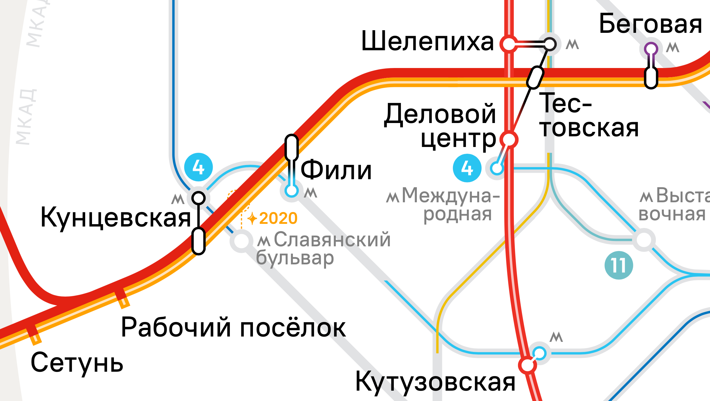 Official Moscow commuter rail map