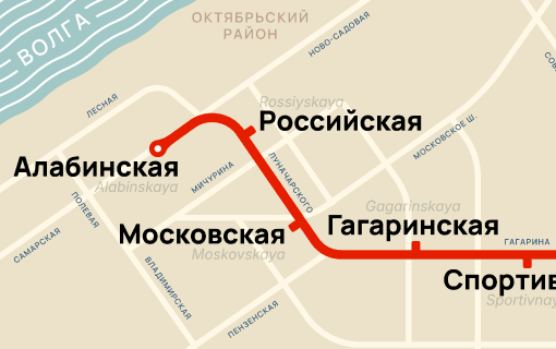 Samara metro map