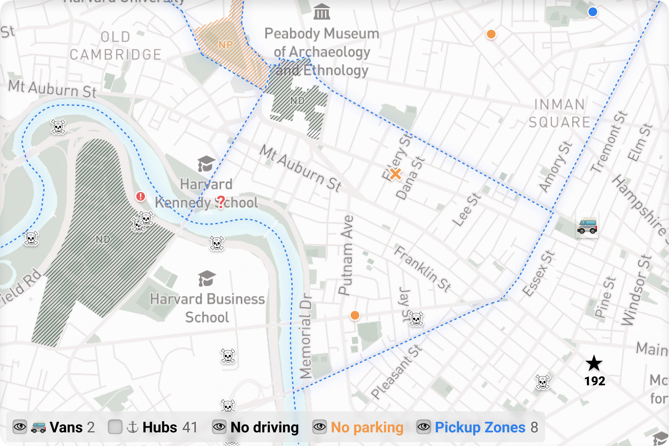 Superpedestrian fleet management interface