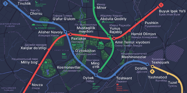 Tashkent Metro map