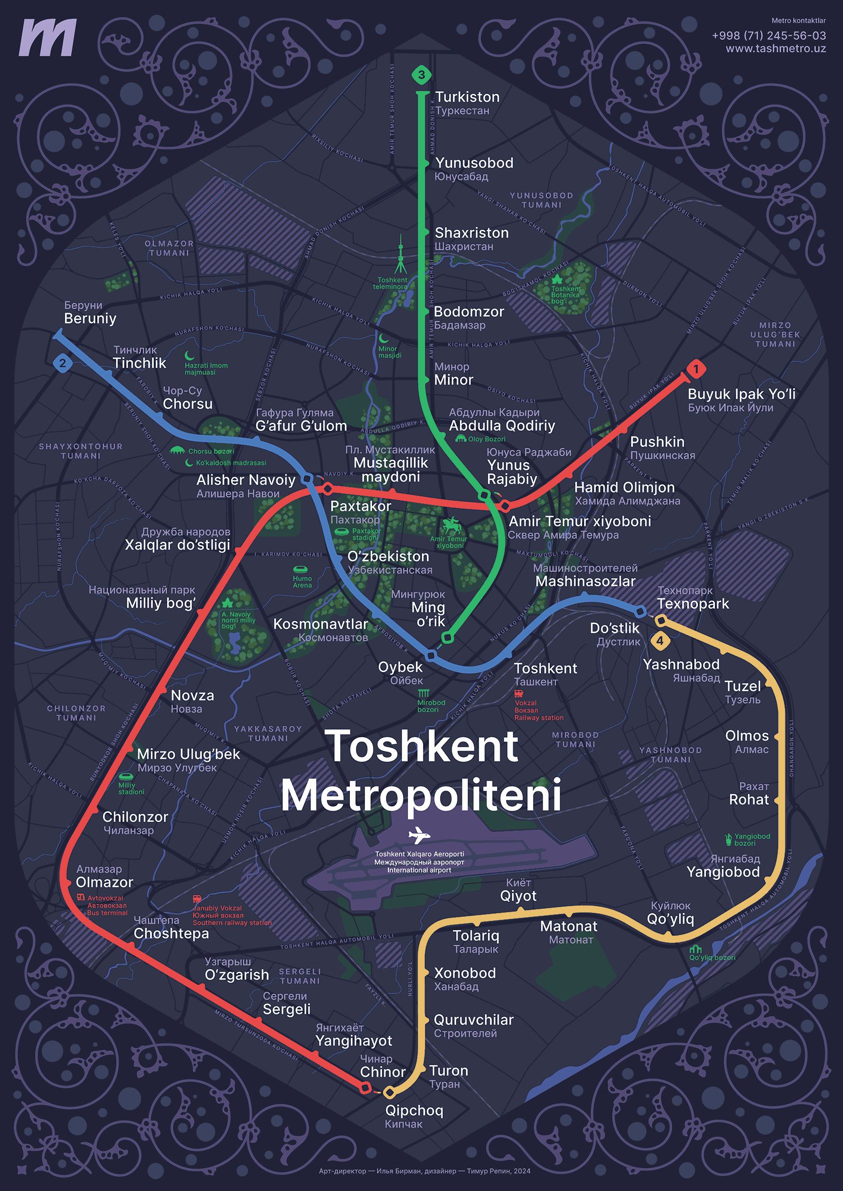 Tashkent Metro map