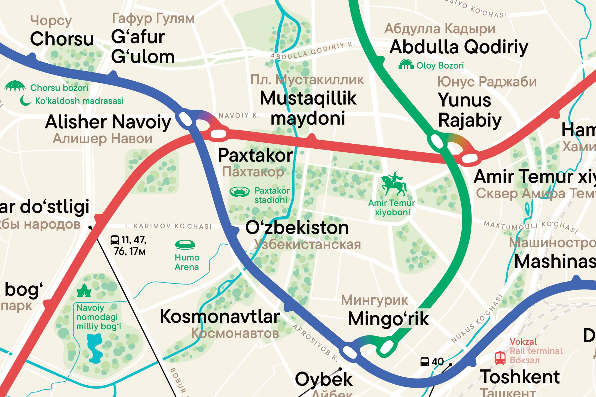 Tashkent Metro map