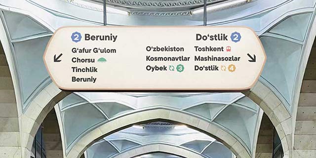 Tashkent Metro wayfinding system