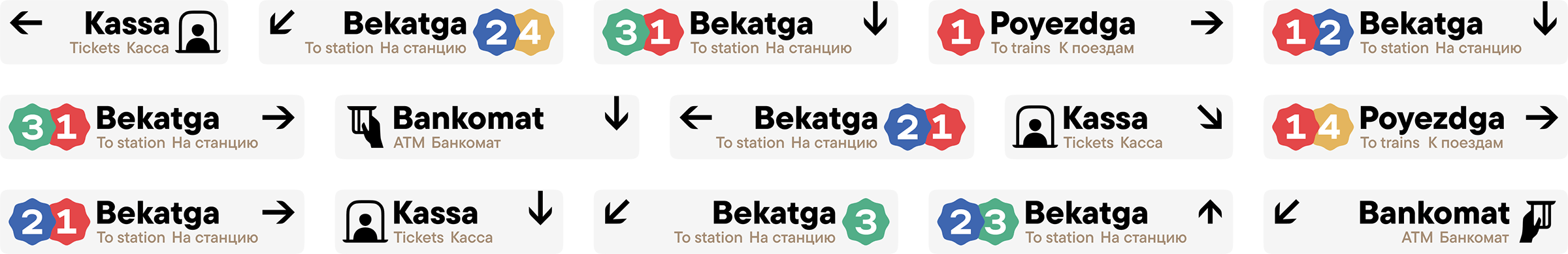 Tashkent Metro wayfinding system