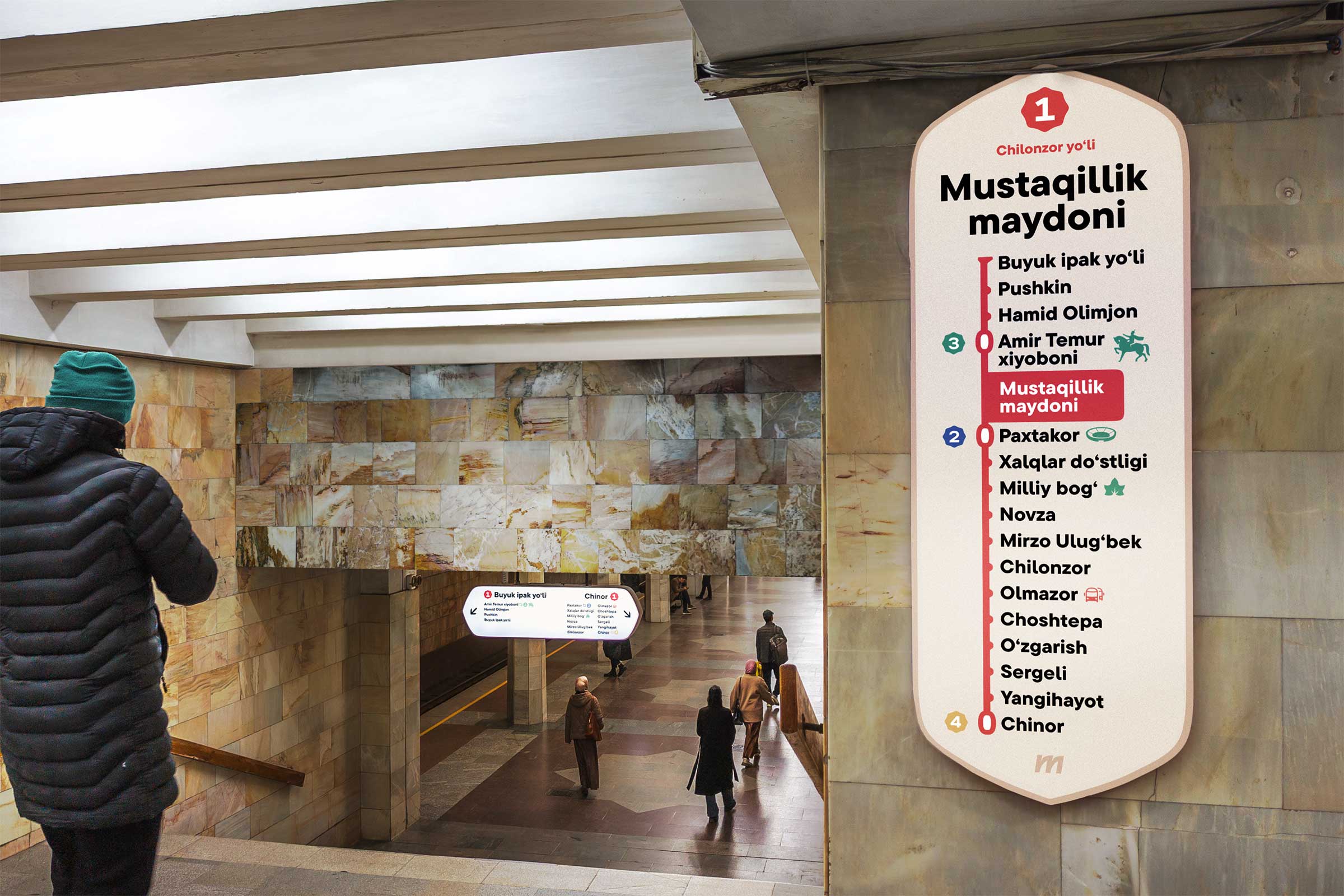 Tashkent Metro wayfinding system