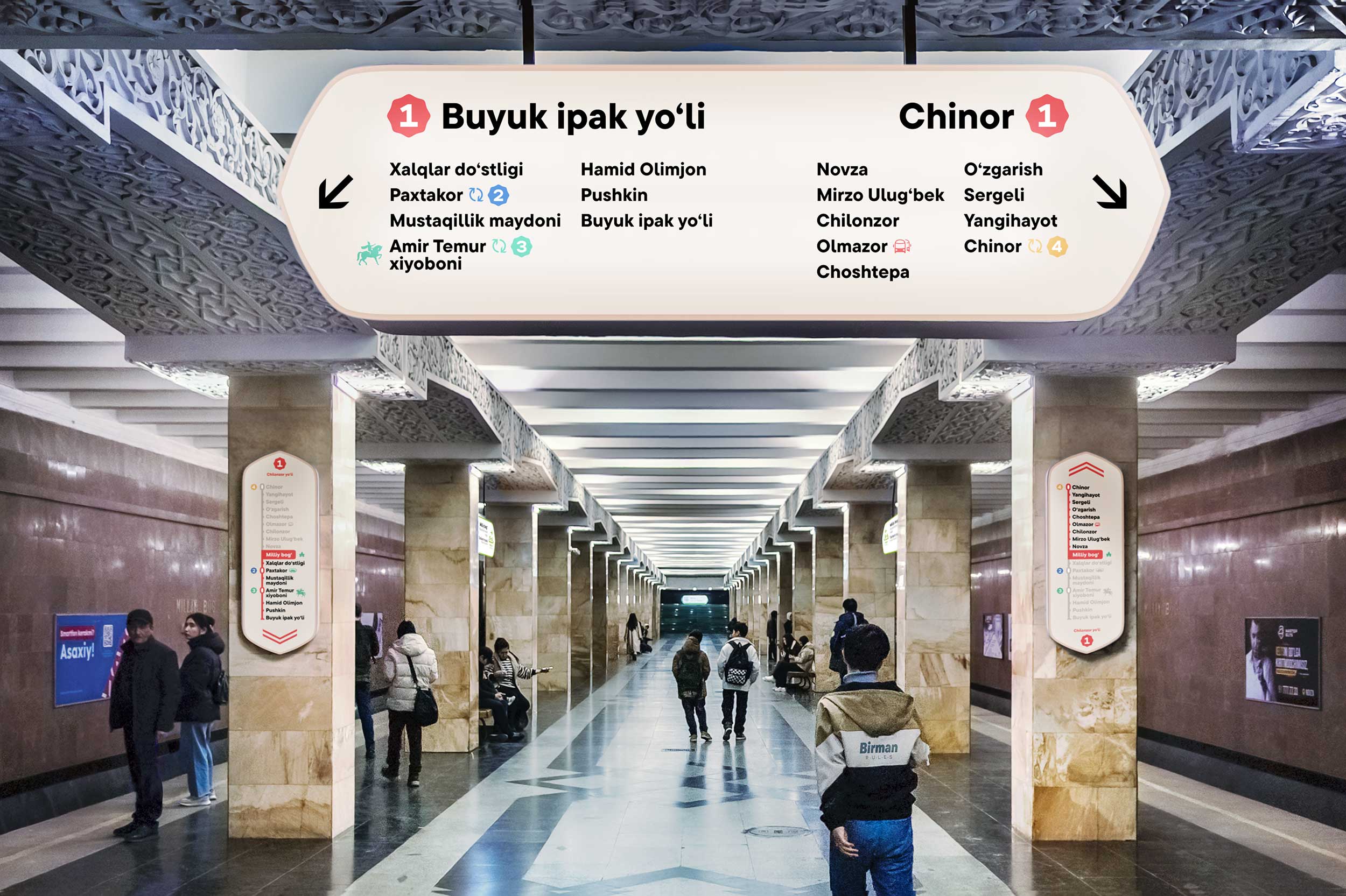 Tashkent Metro wayfinding system