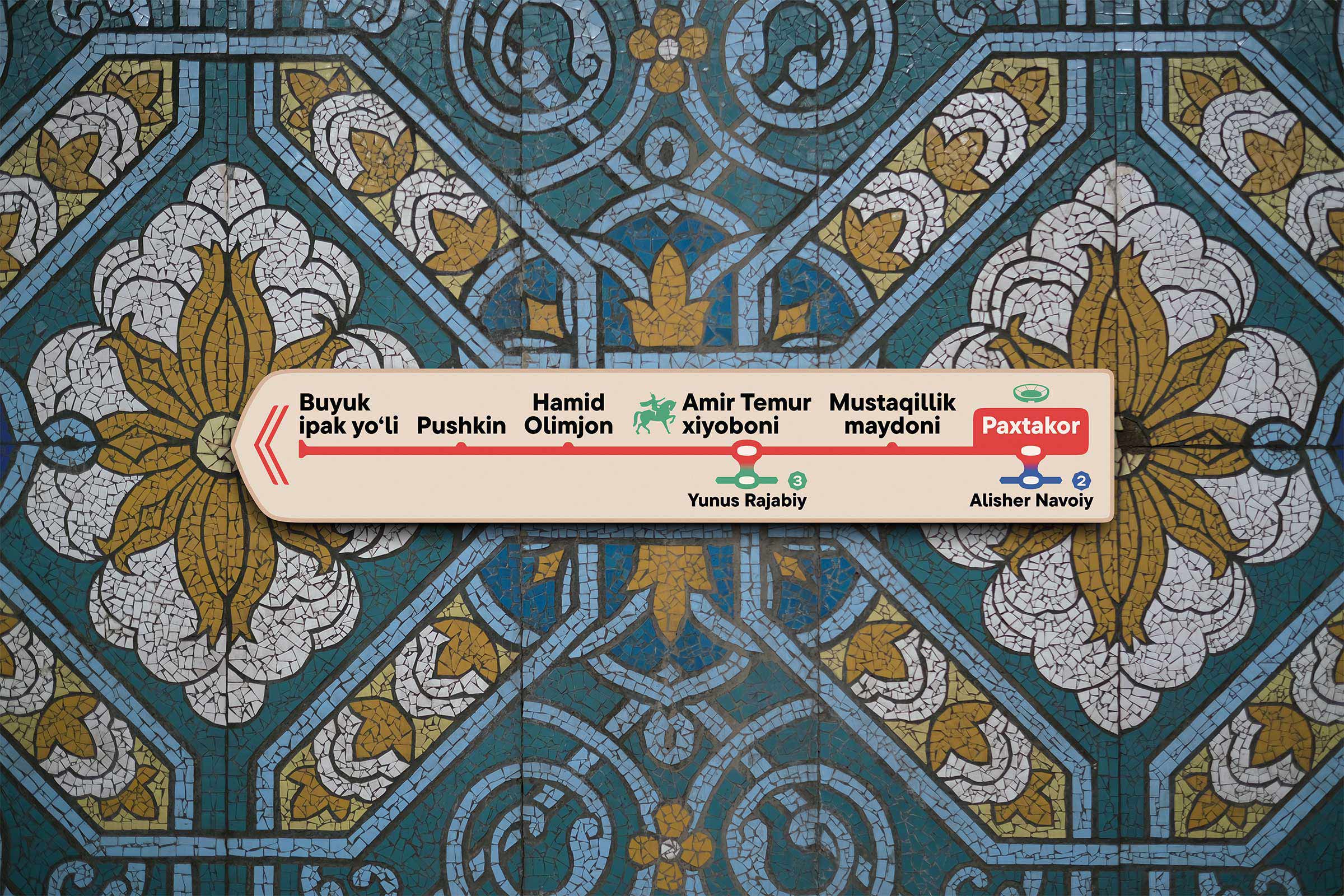 Tashkent Metro wayfinding system