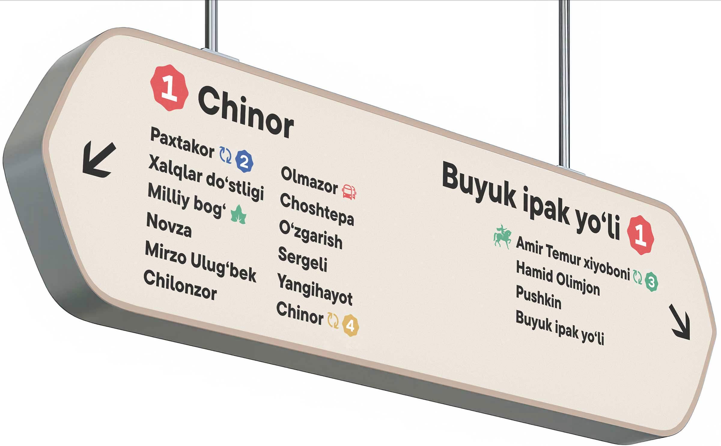 Tashkent Metro wayfinding system