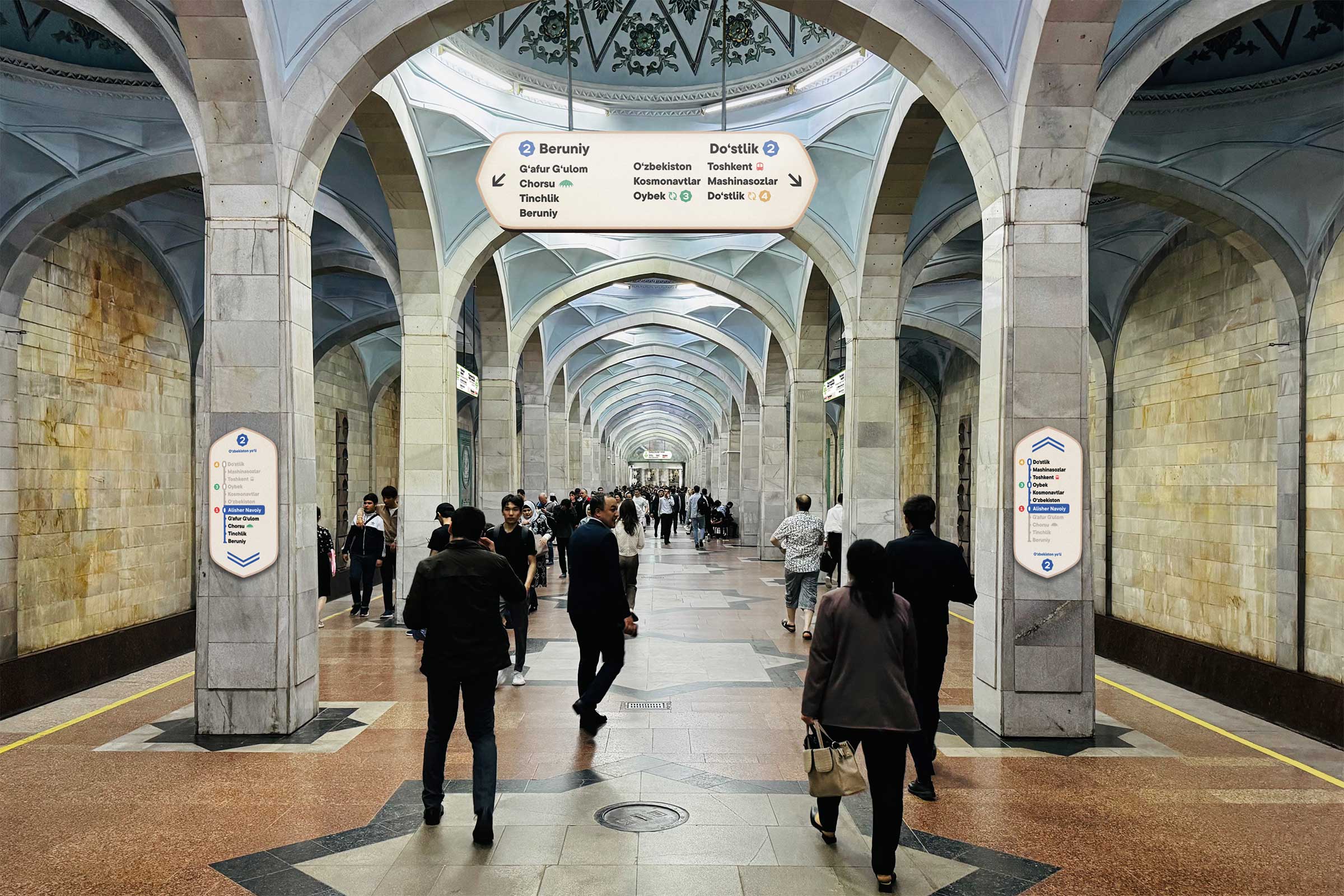 Tashkent Metro wayfinding system