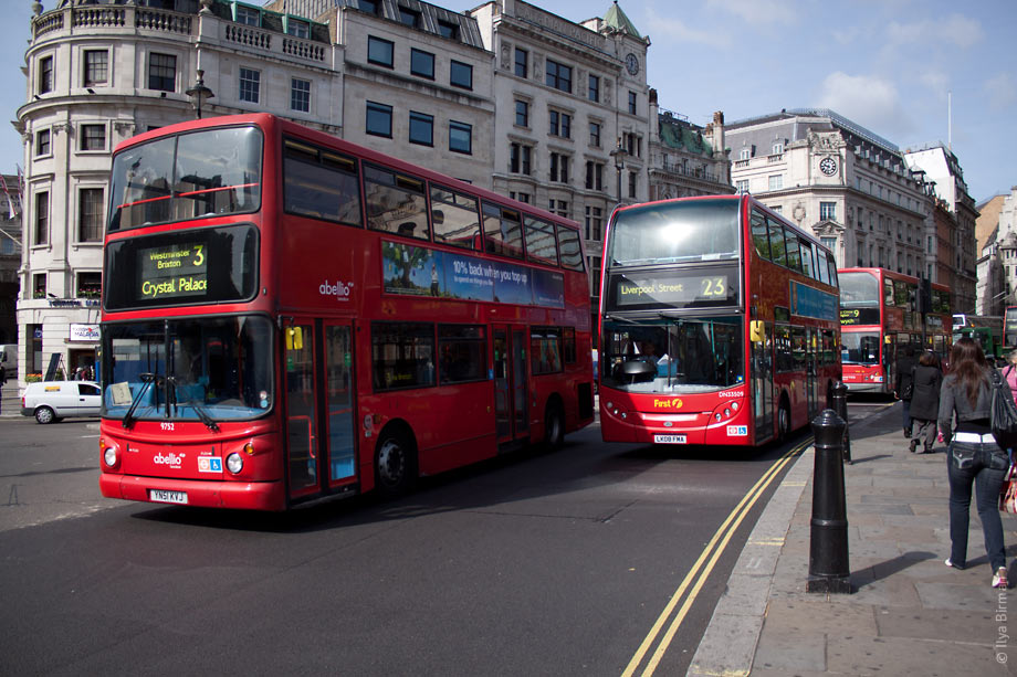 Modern London buses
