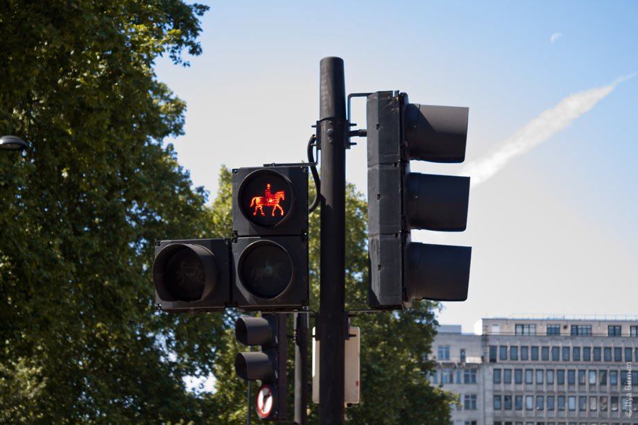 Traffic lights for horsemen in London