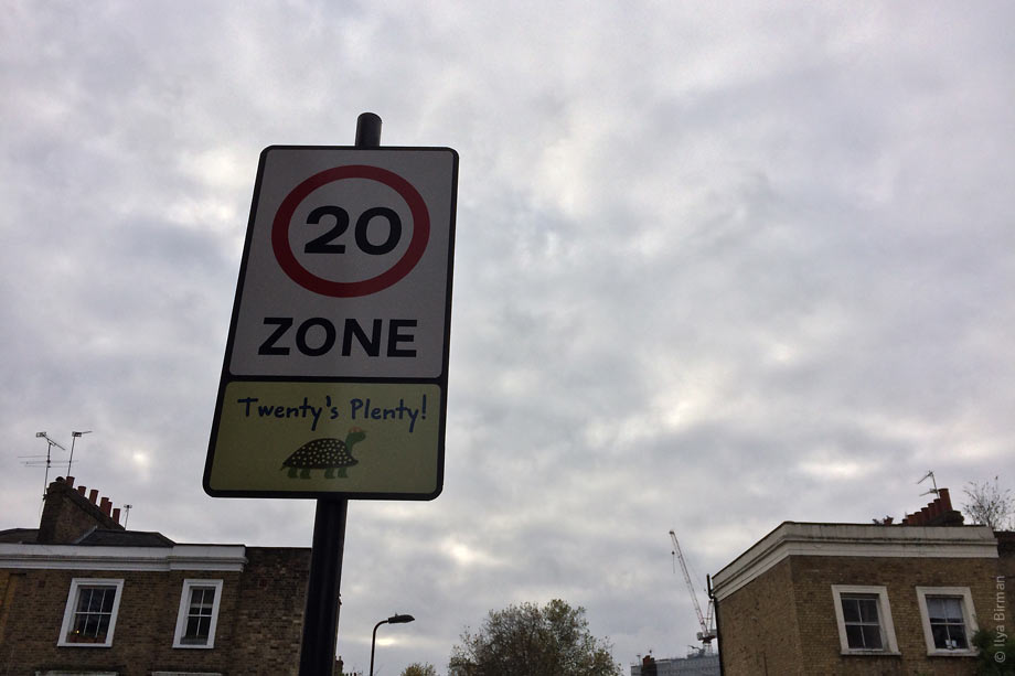 Speed limit sign in London