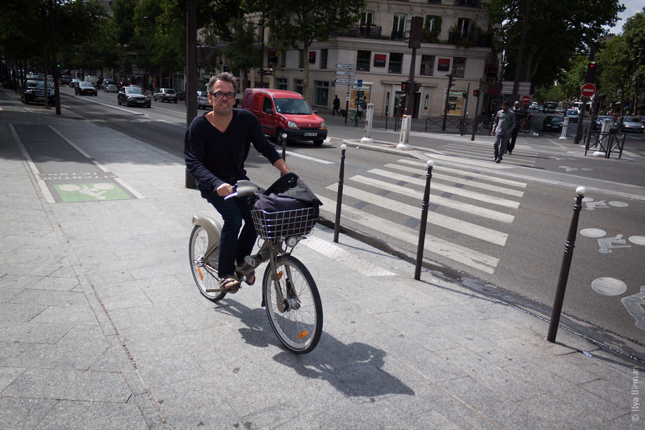 A cyclist in Paris