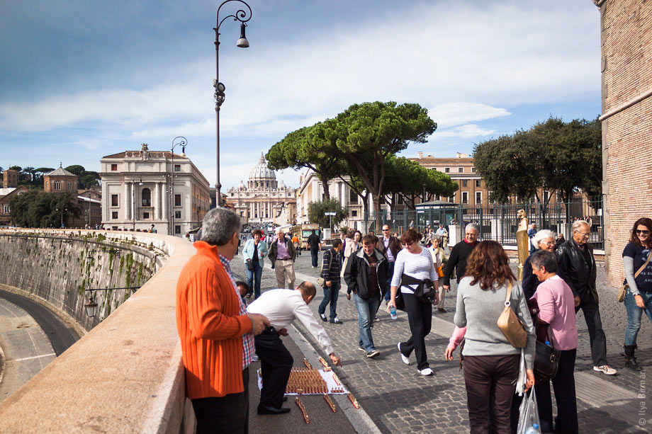 A street lamp in Rome